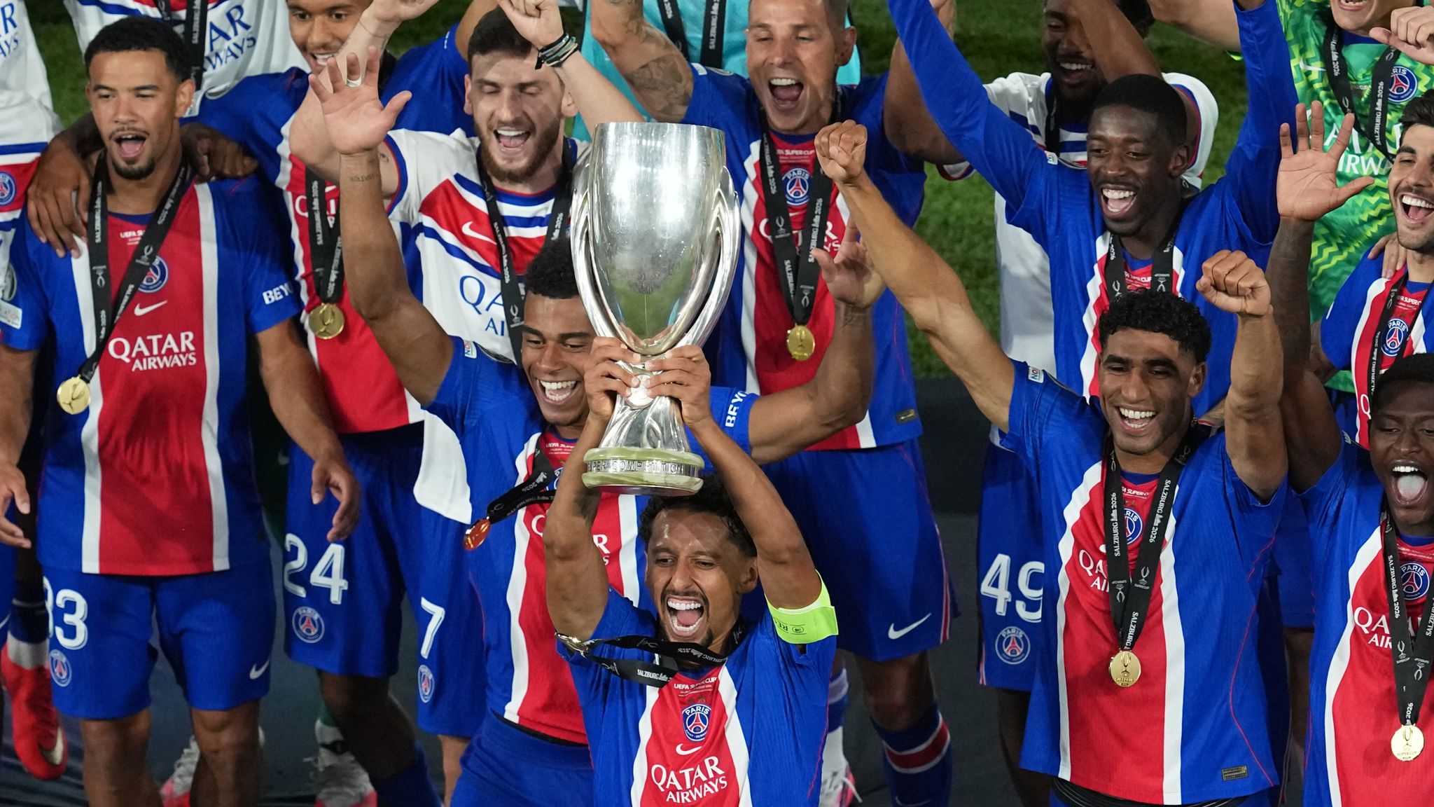 Tetap Pegang Gelar Piala Super Eropa, Paris Saint-Germain Kalahkan dengan Aston Villa 2-1 di Red Bull Arena