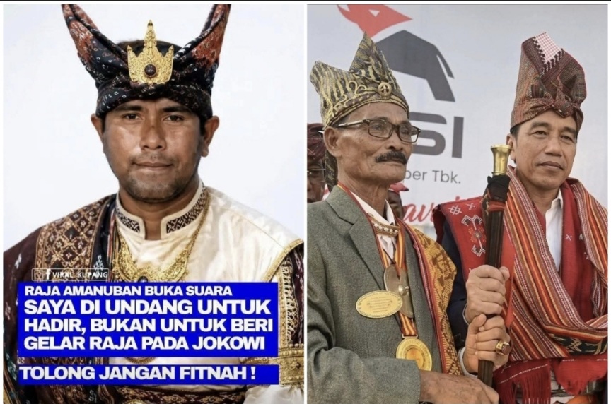 Gelar Raja Timor untuk Jokowi Menuai Kritik: Jangan Buat Gelar Sendiri dan Mengatasnamakan Masyarakat Adat Pulau Timor!!