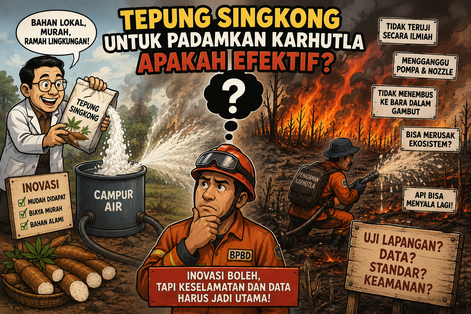 Karhutla dan Tepung Singkong: Jangan Sampai Solusi Murah Menjadi Masalah Baru