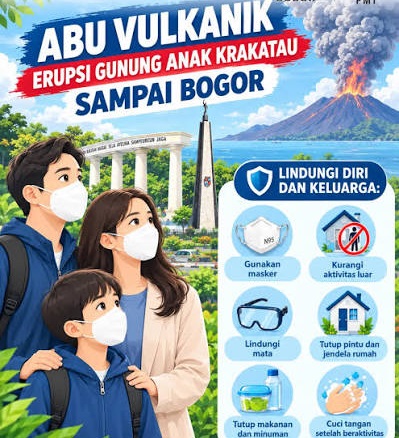 Abu Anak Krakatau Serbu Jakarta dan Sekitar, Warga Harus Kenakan Masker