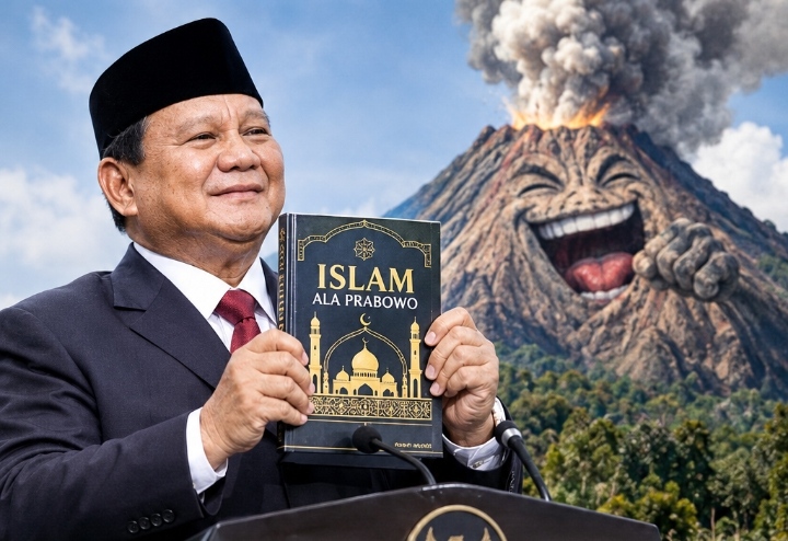 Launching Buku Islam Ala Prabowo Bikin Gunung Api Indonesia Tertawa hingga Batuk-batuk