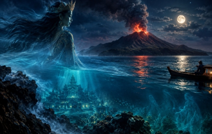 Gunung Anak Krakatau dan Misteri Selat Sunda: Benarkah Ada Kerajaan Gaib di Dasar Laut?