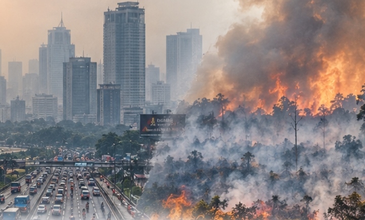 Jakarta Berasap Langsung Panik, di Kalimantan Sudah Sesak Nafas Tapi Harus Menunggu?