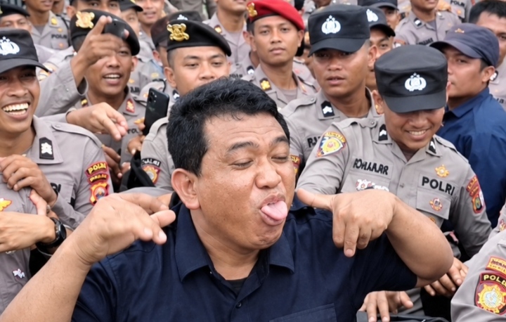 Siapa Sosok Pria yang Julurkan Lidah Saat Demo Hari Tani Bengkulu?