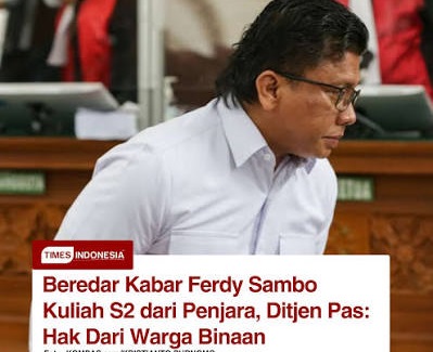 Ingat Ferdi Sambo? Kata Ombudsman Ia Nikmati Kemewahan di Lapas Cibinong