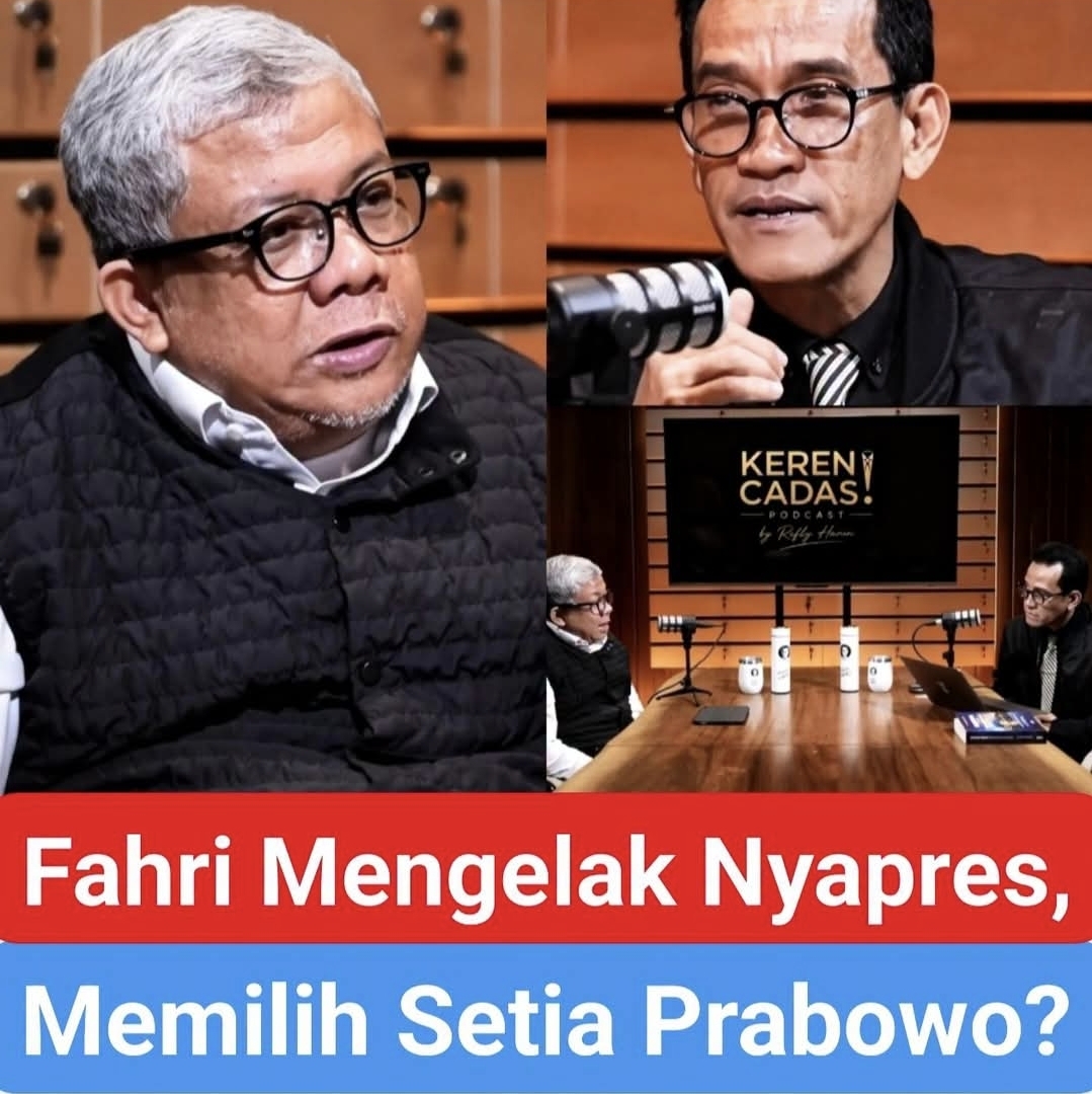Fahri Hamzah Puji-Puji Prabowo Setinggi Langit, tapi Refly Mengejar Soal Komitmen Pemberantasan Korupsi