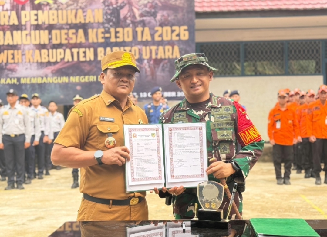 TMMD ke-130 Resmi Dibuka, Kodim 1013/Mtw Fokus Bangun Infrastruktur dan Sejahterakan Warga Muara Bakah