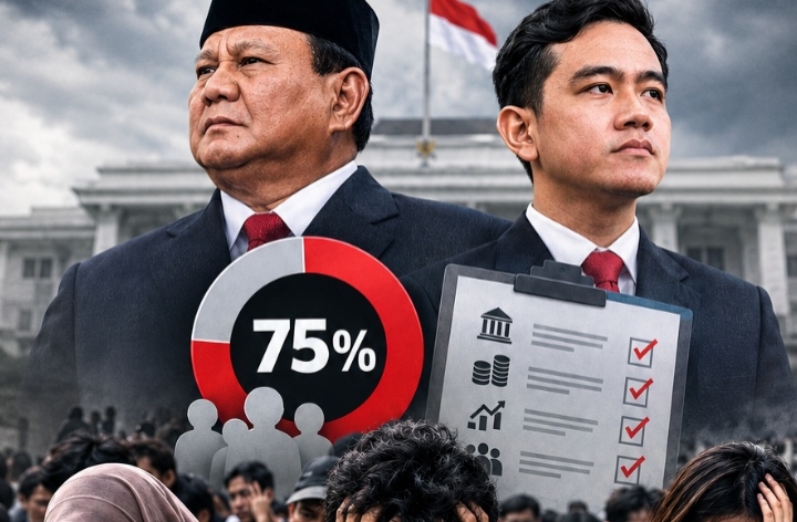75 Persen Publik Stres akibat Kebijakan Pemerintahan Prabowo-Gibran