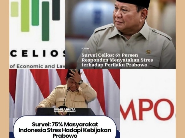 75 Persen Responden Setres Hadapi Kebijakan Prabowo, Survei Celios Lebih Dulu Setres
