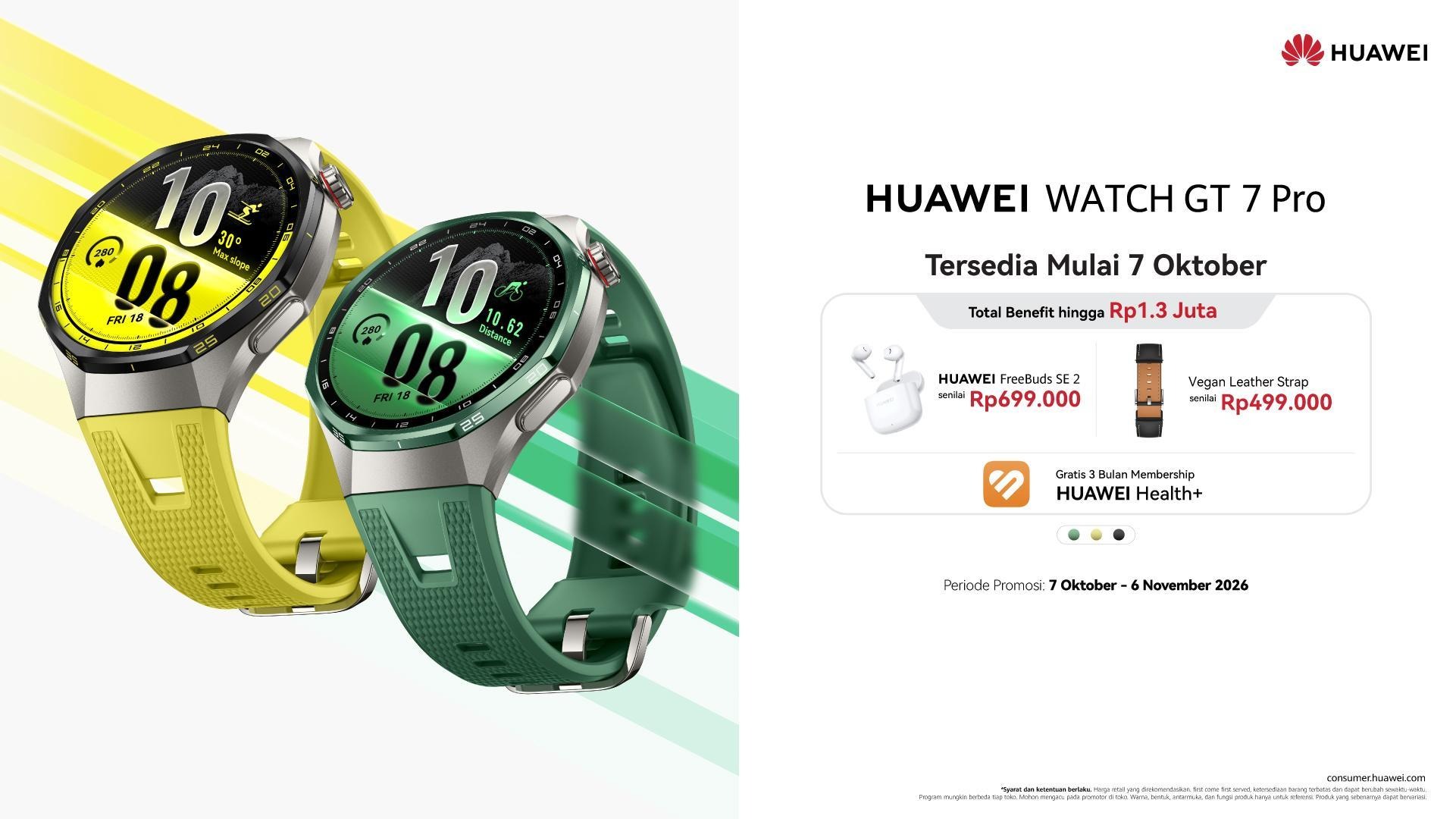 Perkuat Inovasi Manajemen Kesehatan, Huawei Resmi Merilis WATCH GT 7 Series di Indonesia