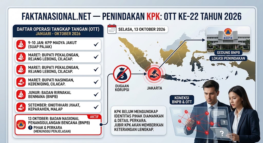 Gelar OTT ke-22, KPK Sasar BNPB