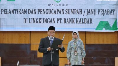 Tingkatkan Kinerja, Dirut Bank Kalbar Lantik 27 Pejabat