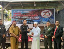 Sukuran HUT ke-79 Bhayangkara Digelar Polsek Sekayam Ponpes Kembang Serai