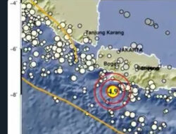 Breaking News! Gempa Magnitudo 4,9 Guncang Sukabumi, Jawa Barat