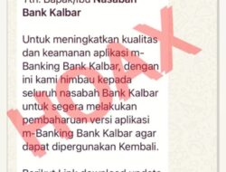 Bank Kalbar Peringatkan Nasabah tentang Bahaya Penipuan Aplikasi Palsu