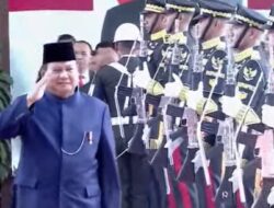 Presiden Terpilih Prabowo Subianto Menuju Gedung DPR/MRP Jelang Dilantik