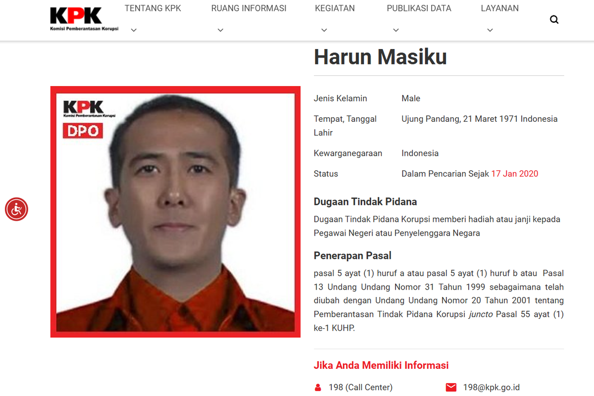 Misteri Hilangnya Harun Masiku