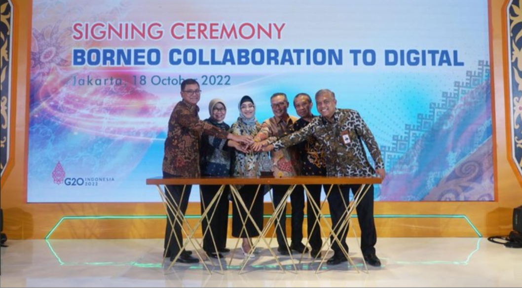 Jajaran direksi Bank Kalbar, BNI, Bank Kalsel, dan Bank Kaltimtara saat menandatangani MoU "Borneo Collaboration" di Jakarta. (Dok. HO/Faktanasional.net)