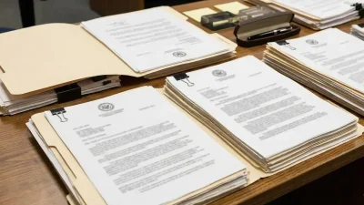 Ilustrasi sejumlah berkas dokumen kontrak proyek pengadaan barang dan jasa di lingkungan pemerintah yang menjadi sorotan terkait transparansi dan legalitas perusahaan pemenang. (Dok. Ist)