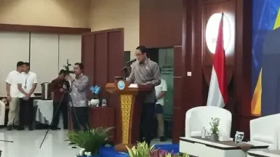 "Kepala BNN RI Komjen Pol. Suyudi Ario Seto dalam pidato sambutan acara FGD di Gedung BNN RI."