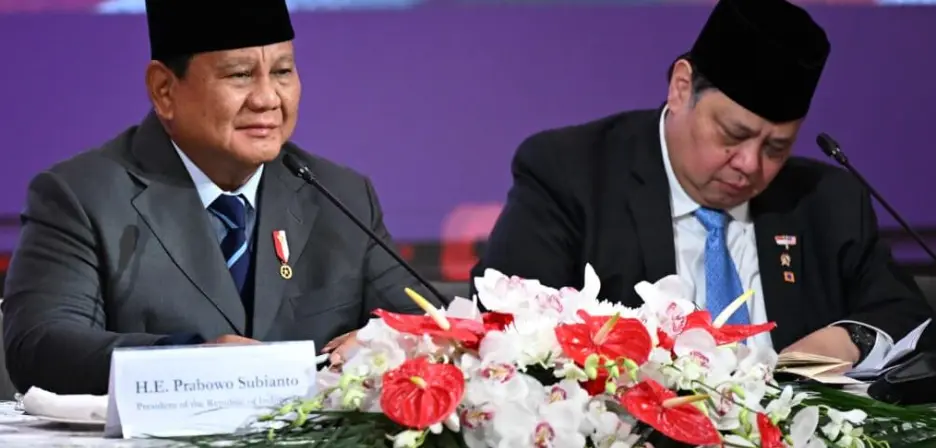 "Presiden Prabowo dalam sambutannya pada sesi roundtable Business Summit yang digelar di Washington DC, pada Rabu, 18 Februari 2026."