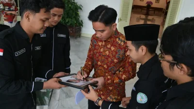 Wapres bersama Forum Ukhuwah Mahasiswa Sumatera (FUMAS) di Istana Wapres, Jakarta Pusat, Senin (23/02/2026).