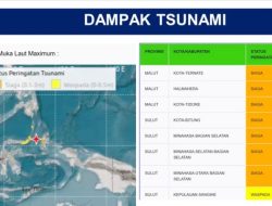 BMKG Keluarkan Status Siaga Tsunami Pasca-Gempa M 7,6 di Maluku Utara dan Sulawesi Utara