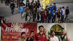 Mahasiswa yang tergabung dalam aliansi Cipayung Plus mempertanyakan transparansi anggaran dan pelibatan masyarakat lokal dalam penyelenggaraan kompetisi olahraga daerah.