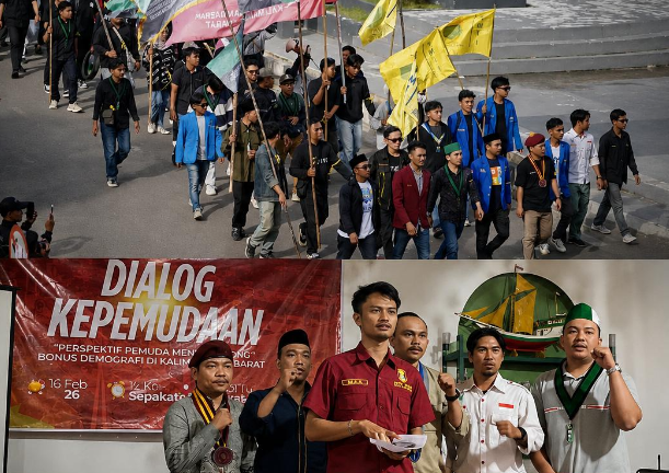 Mahasiswa yang tergabung dalam aliansi Cipayung Plus mempertanyakan transparansi anggaran dan pelibatan masyarakat lokal dalam penyelenggaraan kompetisi olahraga daerah.