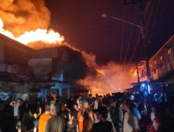 18 Ruko di Pasar Pagi Sungai Pinyuh Ludes Terbakar, Polisi Selidiki Penyebab Kebakaran