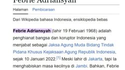 Biodata Jampidsus Febrie Adriansyah Dirubah “Koruptor” di Wikipedia, Siapa Sosok Sebenarnya?