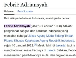 Biodata Jampidsus Febrie Adriansyah Dirubah “Koruptor” di Wikipedia, Siapa Sosok Sebenarnya?