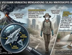 Bahaya Partikel Kaca pada Abu Anak Krakatau, Robek Paru Paru