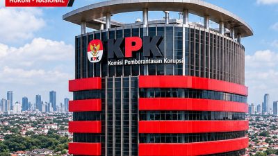 Gedung KPK di Jakarta, kantor pusat Komisi Pemberantasan Korupsi yang menjalankan tugas pemberantasan tindak pidana korupsi di Indonesia