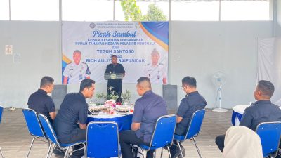Rutan Menggala, Lampung menggelar kegiatan pisah sambut pejabat keamanan setempat. (FAKTANASIONAL/HO).