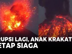 Lagi, Anak Krakatau Meletus 3 Kali Pagi Tadi